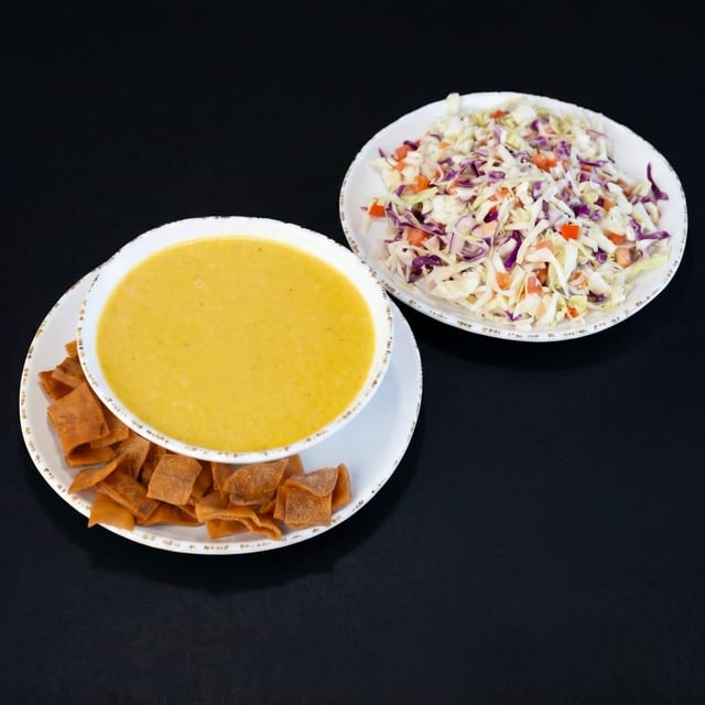 Lentil Soup and Levant Salad.