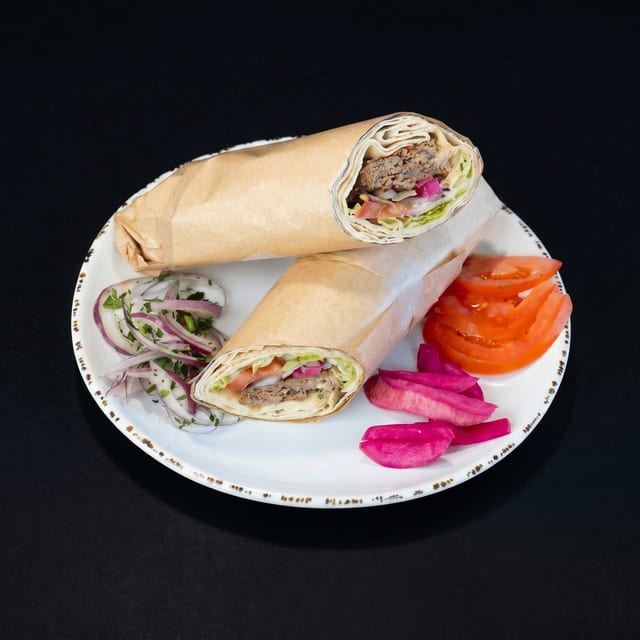 Beef Lule (Kafta) Sandwich.