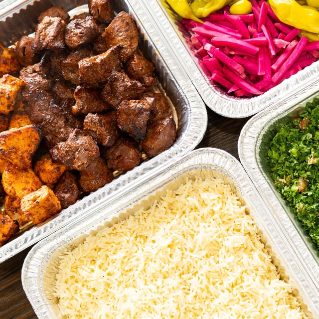 Chicken, Beef and Beef Lule Catering Package.