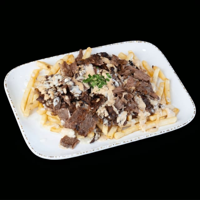 Loaded Beef Shawarma Fries.